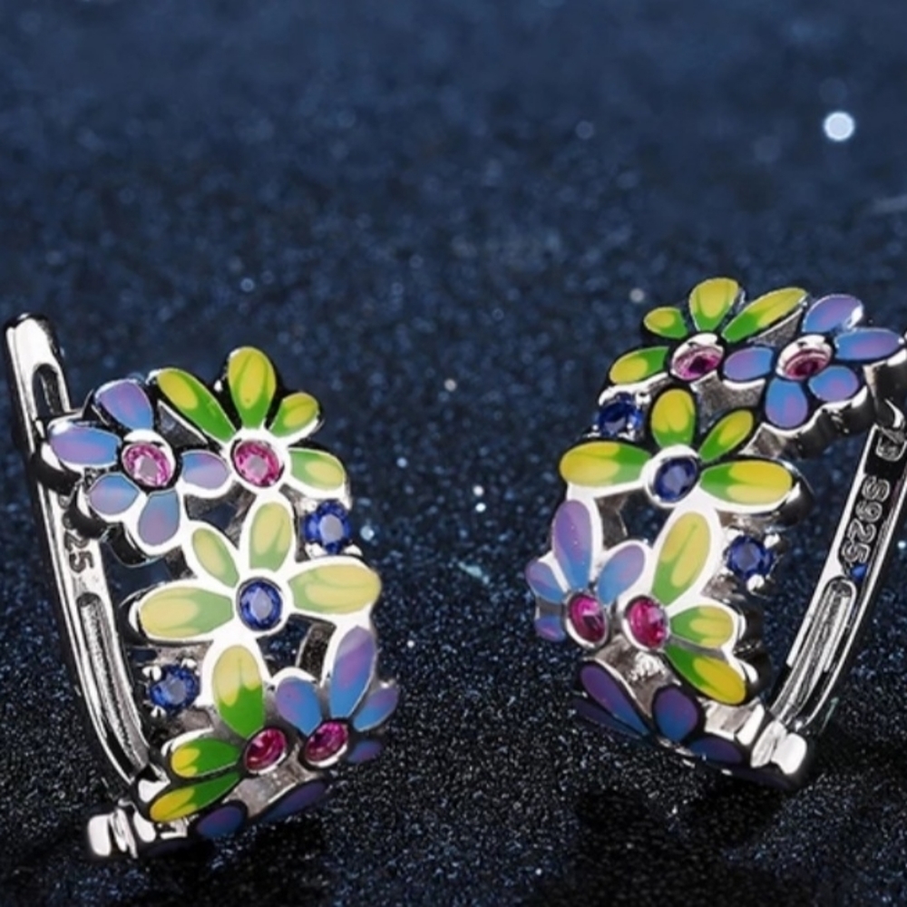 Silver earrings